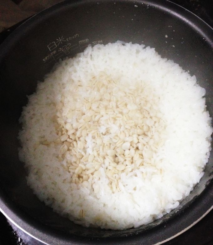 3割押し麦ご飯の炊き方