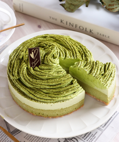 抹茶のシフォンケーキでバースデー レシピ・17㎝と21㎝- Single KitchenでSweetsを
