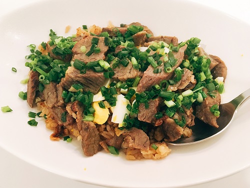 コストコ ビーフガーリックライスをリメイクいろはにほへと