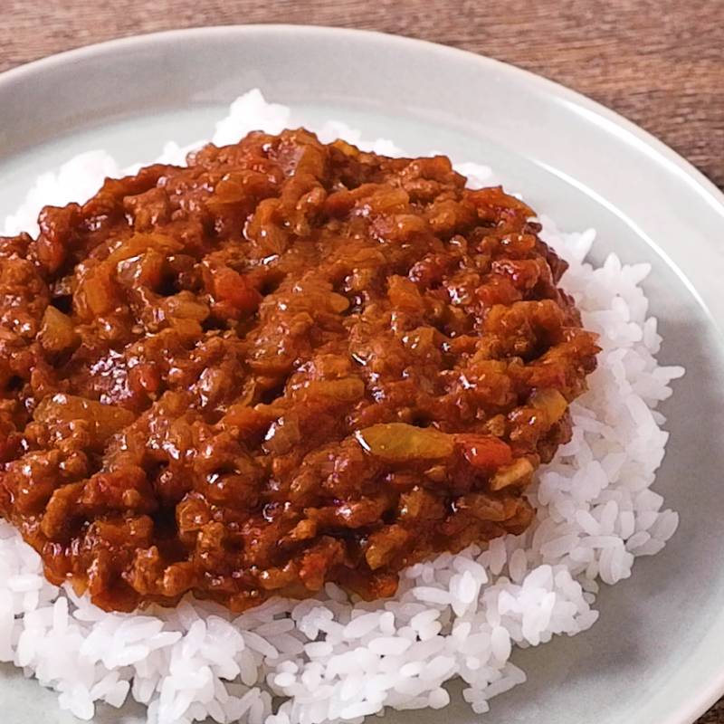 いつものキーマカレー カレーライスの材料で！ルーで簡単♪