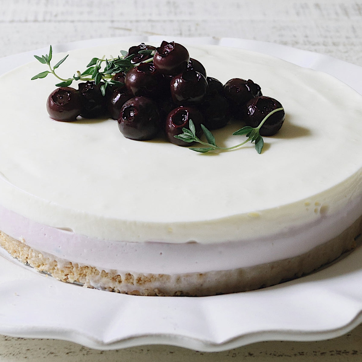 KOZレシピ ブルーベリーのグラデーションレアチーズケーキKOZブログ