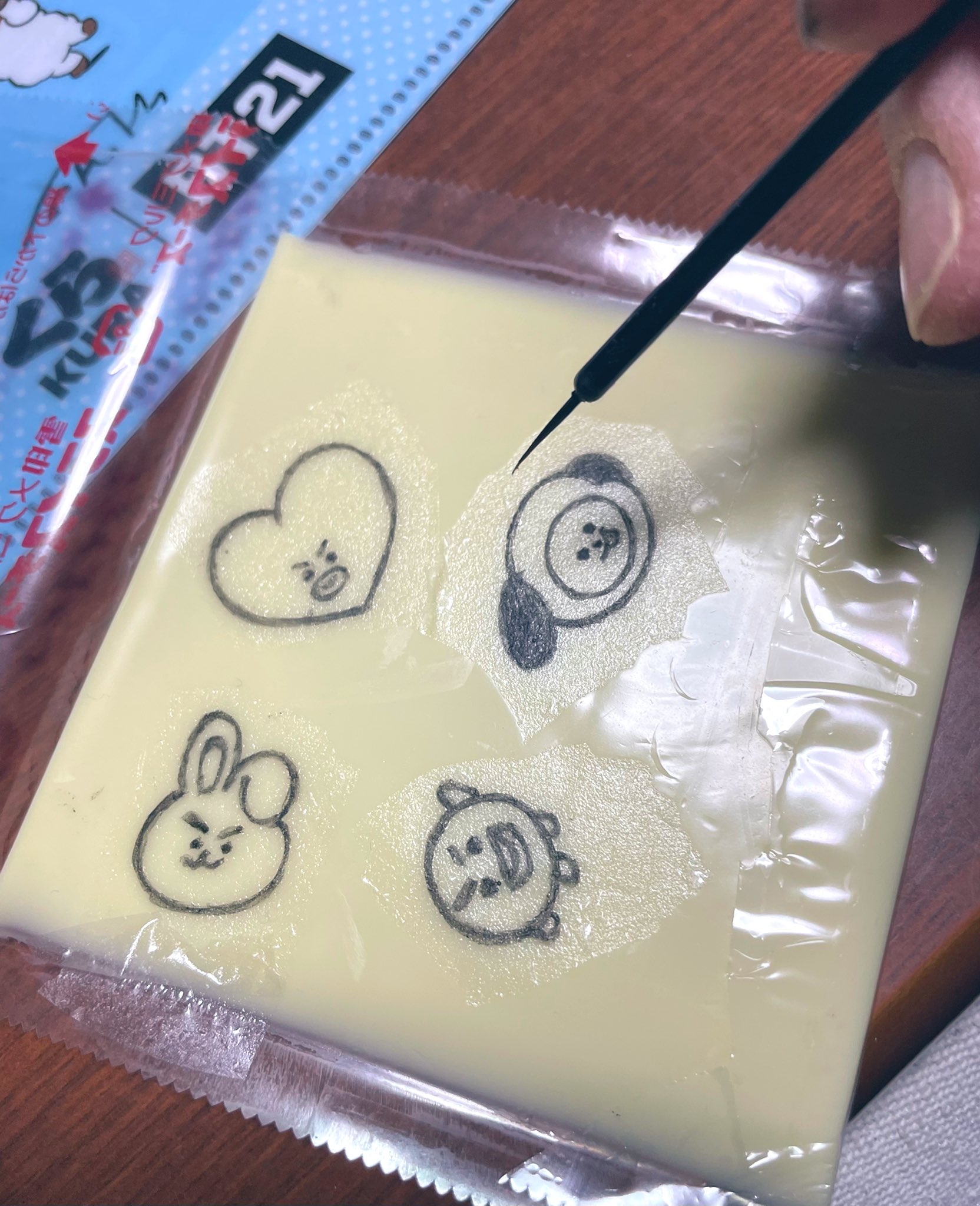 水彩絵てがみお弁当の描き方