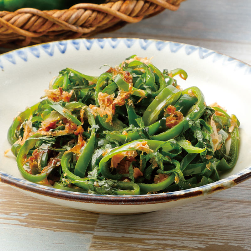 ピーマンの塩昆布鰹節和え 丸こんにゃくのピリ辛 ちょっと太った感じなので、、、 体重調整料理☝️おうちごはんデトックス野菜ヘルシー体重調整eatathomedetoxvegitablehealthy