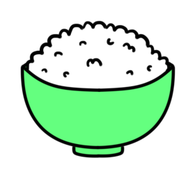 栄養・食べ物・ごはん 紙袋に入ったお米・新米のかわいいフリーイラストフタバのフリーイラスト