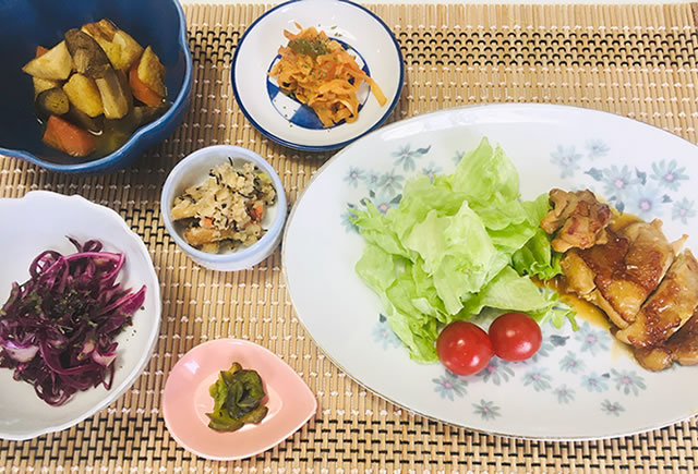 照り焼きローストチキンと野菜キノコのぎゅうぎゅう焼き☆Pure Life☆ ～おいしく、楽しく、健康に。～