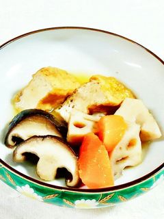 ごぼう・厚揚げと糸こんにゃくの煮物♪