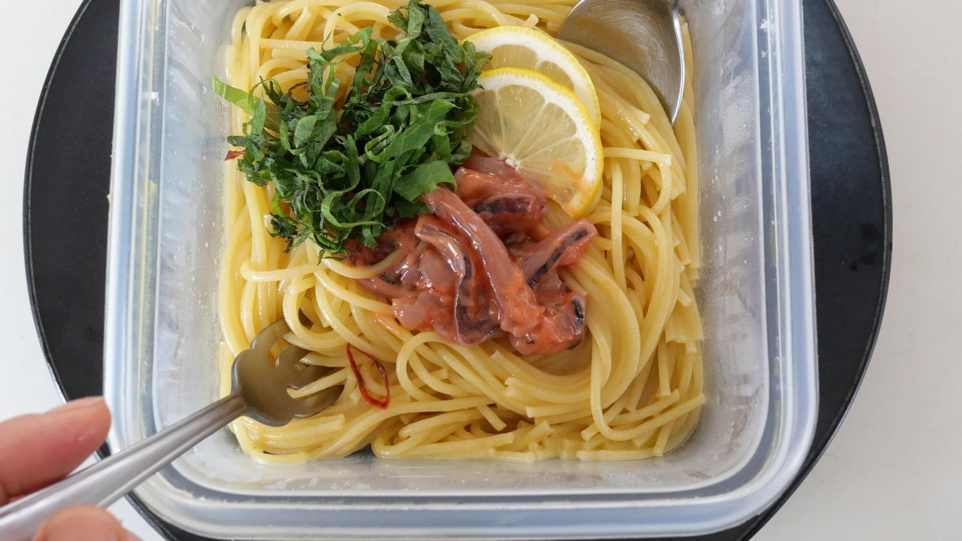 イカと大葉の和風パスタ