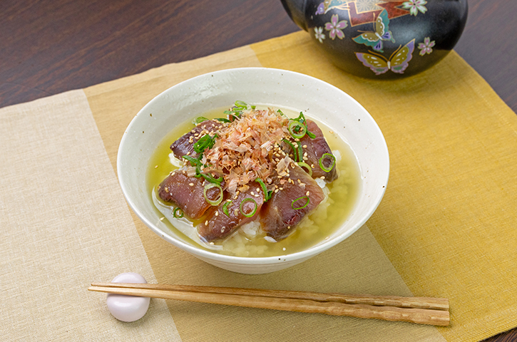 かつおの刺身みそ焼き