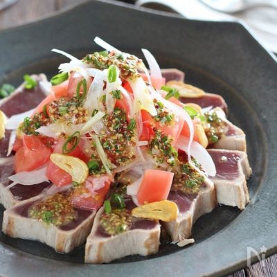 保存食・作り置きで♬簡単かつおのオイル煮とセミドライトマトのオイル漬けのオープンサンド食育のススメ～管理栄養士の料理で彩るおいしい毎日♪