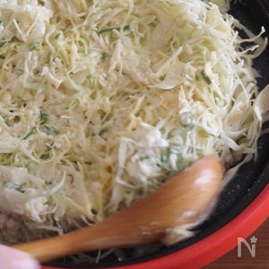 カット野菜 千切りキャベツ で作る！電子レンジお好み焼き