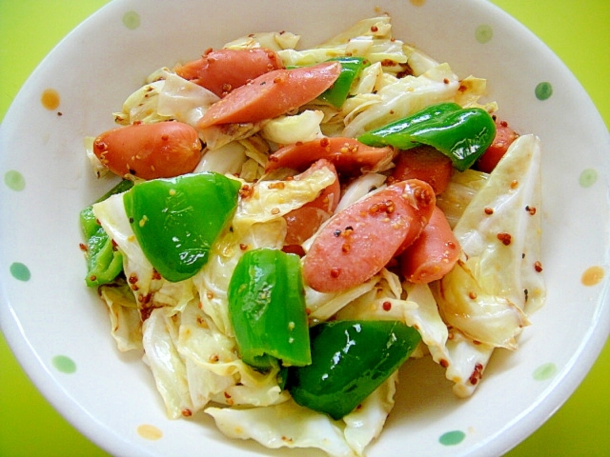 チキンと春キャベツの粒マスタード炒め by 豆苗☆クックパッド簡単おいしいみんなのレシピが392万品