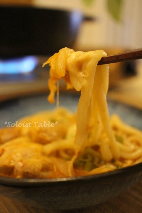 キムチ鍋の残りで♪キムチチゲうどん＊ レシピ・作り方 by ななももだいすき - 楽天レシピ