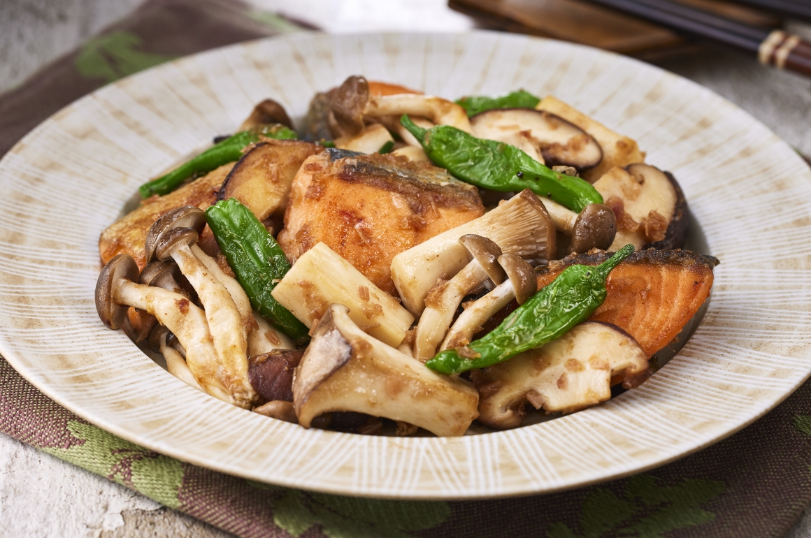 水菜とシラスのめんつゆ炒め