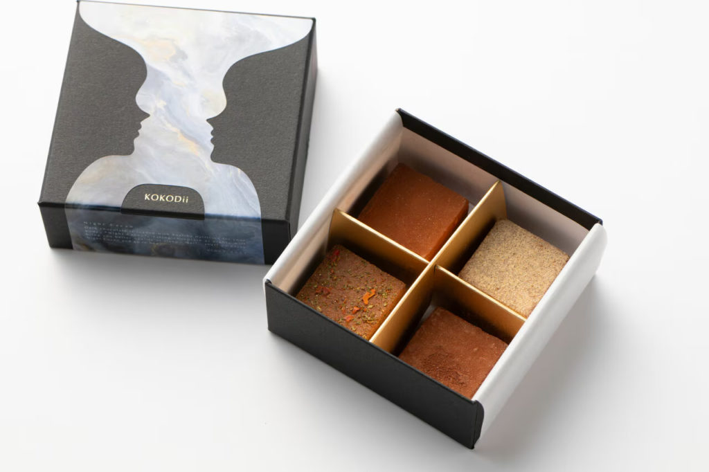 2色のチョコレートゼリ