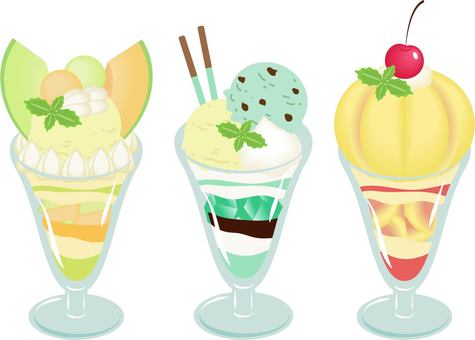 フルーツパフェ – イラストストック「時短だ」