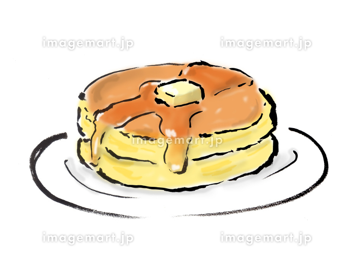 フルーツ付きホットケーキとコーヒー 食べ物・飲み物 その他一般・装飾 の無料イラスト介護アンテナ