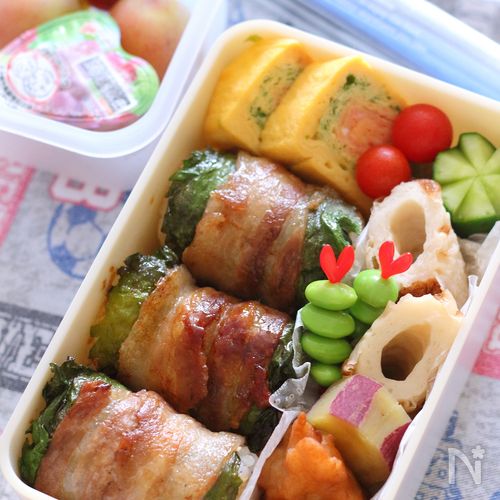 大葉の豚肉巻きの照り焼き