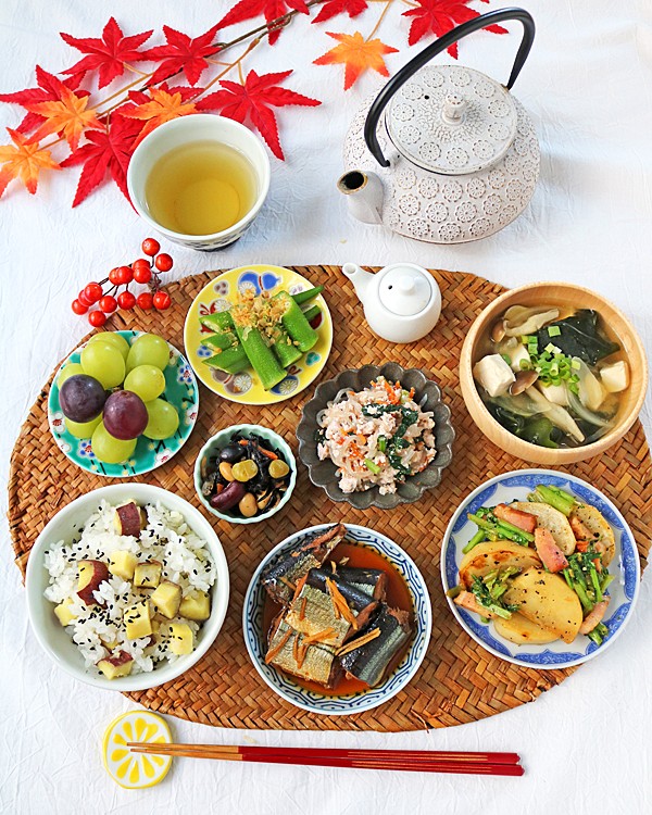 あずきとさつま芋の炊き込みごはん