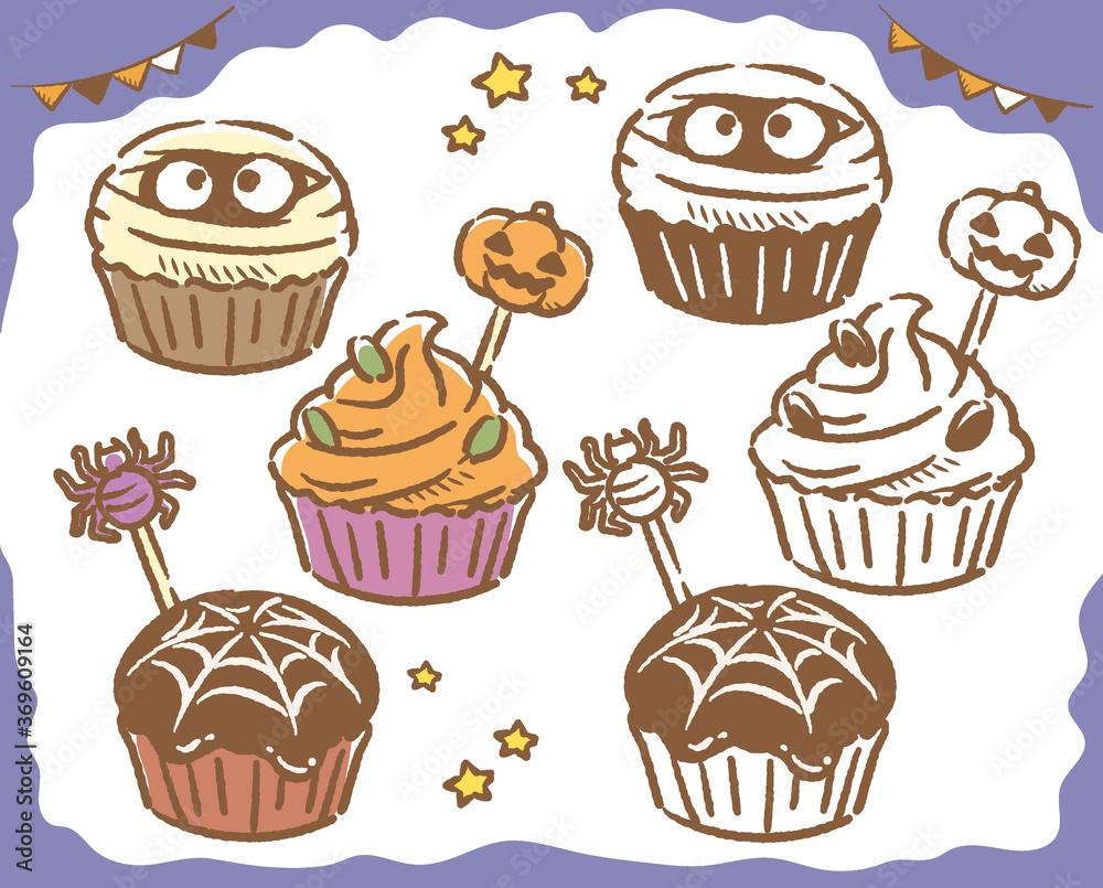 ハロウィンのカップケーキのイラスト素材67304323- PIXTA