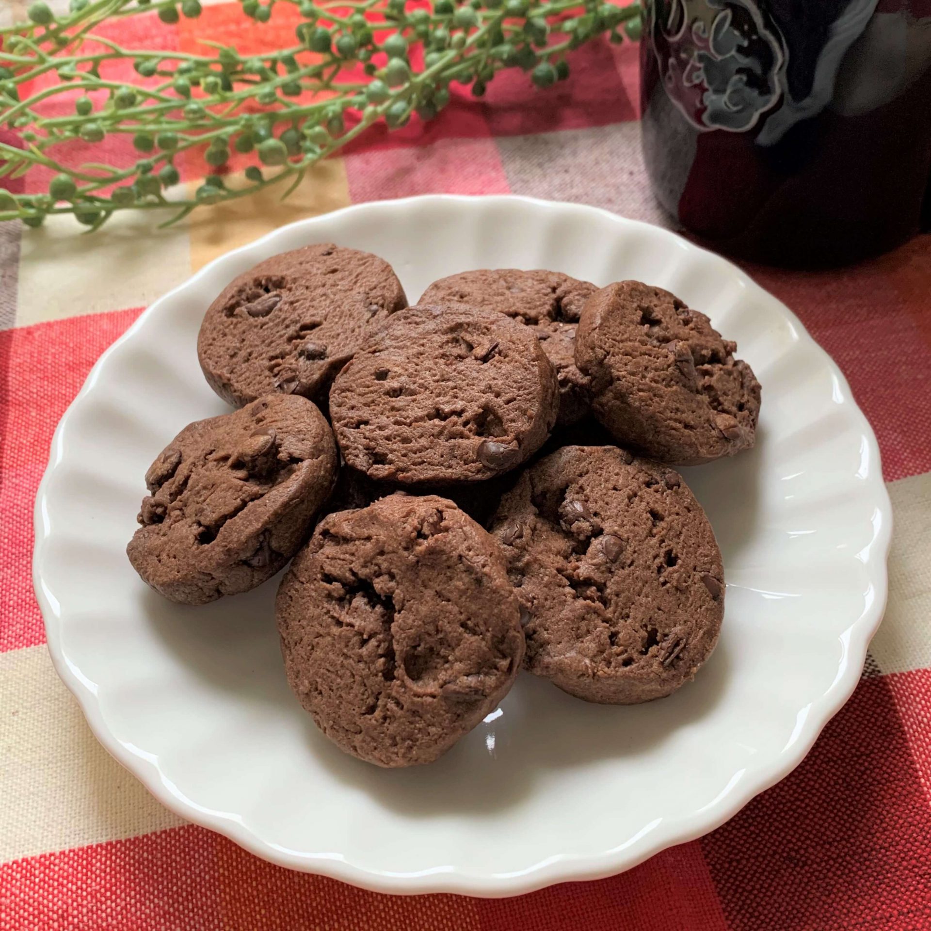 ココアのマシュマロクッキーはなのお菓子