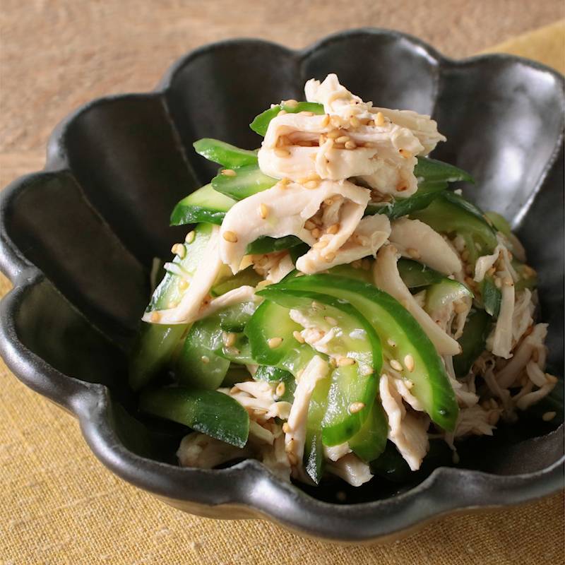 鶏ささみときゅうりの中華サラダ