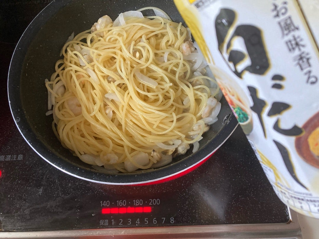 時短料理！シーフード塩バターパスタのレシピ