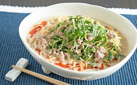 汁までおいしい！担々麺豆乳アレンジ - レシピ - 冷凍食品・冷凍野菜はニチレイフーズ