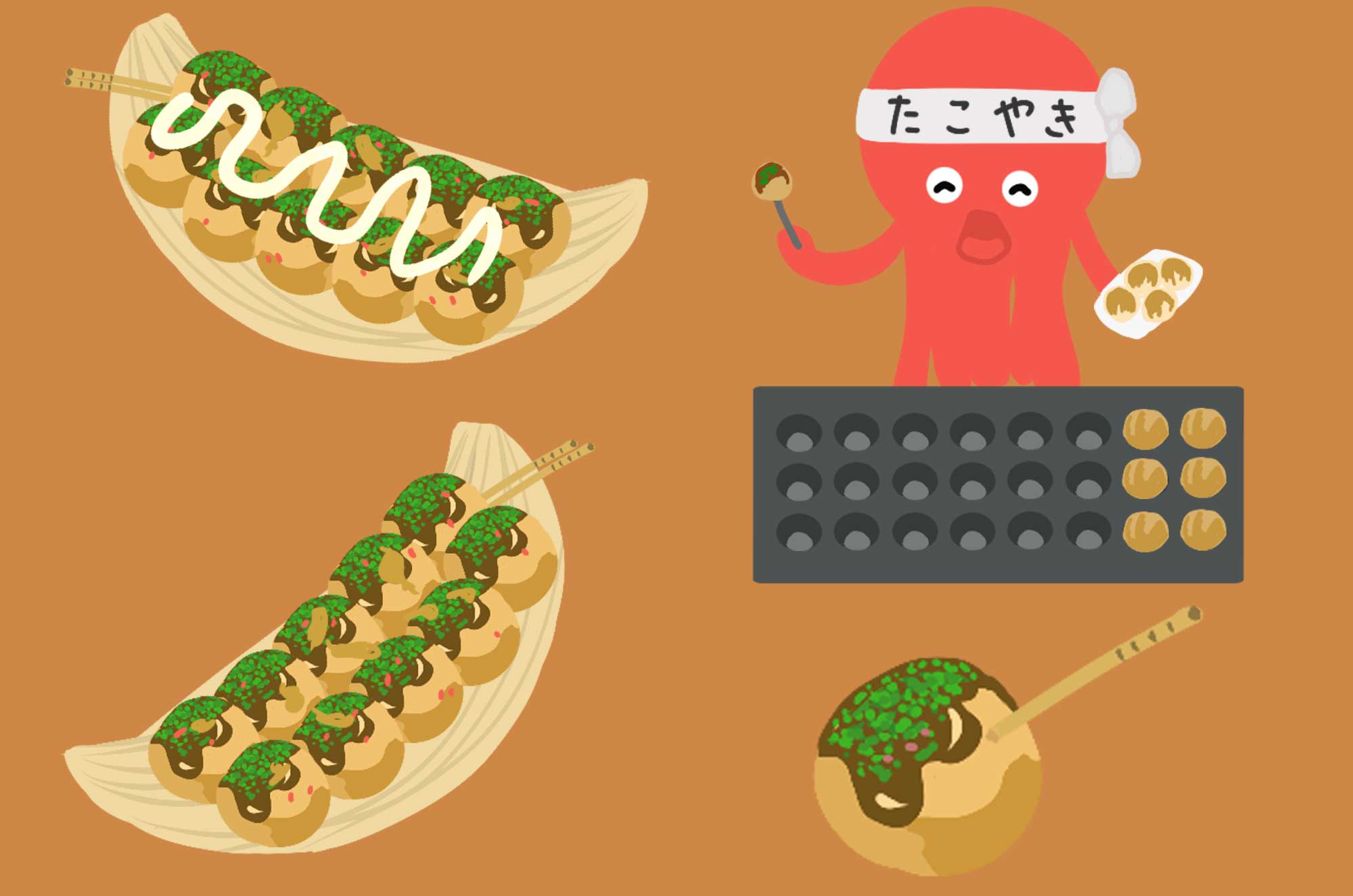 たこ焼きのイラスト アウトラインあり のイラスト素材90854736- PIXTA