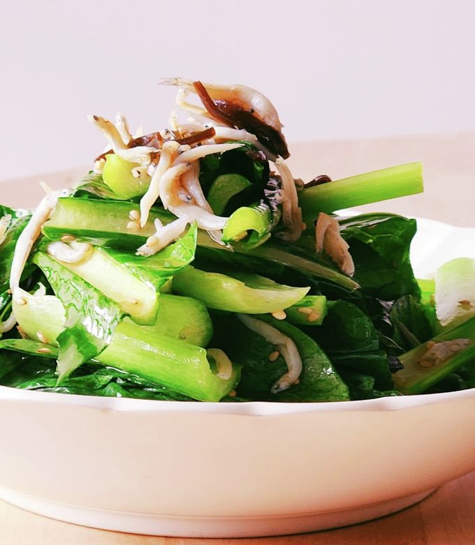 小松菜としらすのぽん酢あえ
