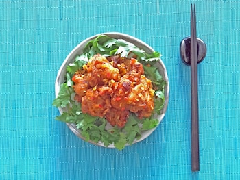 やみつき〜☆豆板醤が効いたピリ辛唐揚げ