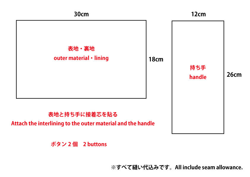 帆布で作る、リバーシブルのカトラリーケースnunocoto fabric