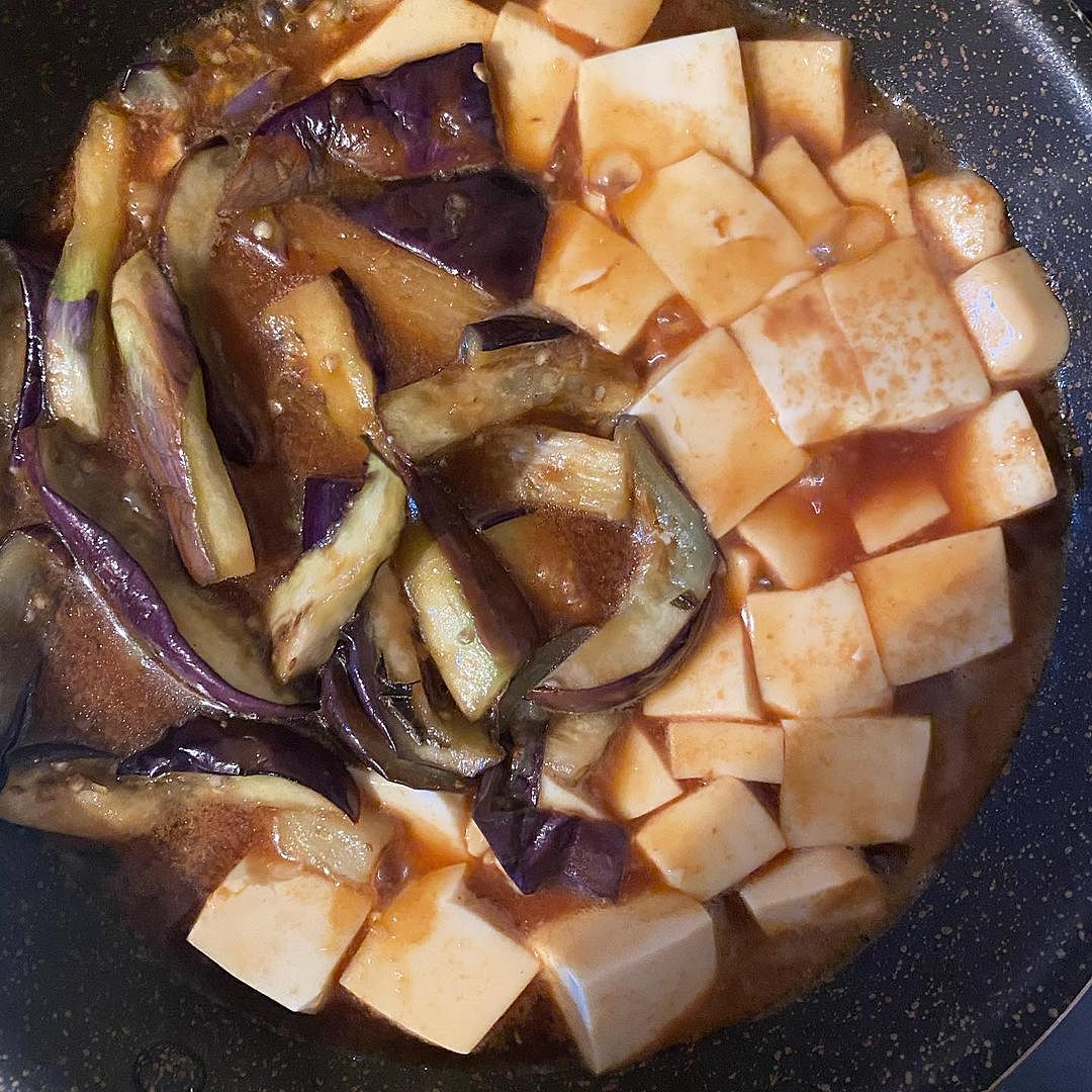 みじん切りのニラで肉なし麻婆豆腐