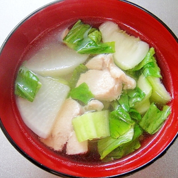 生姜でぽかぽか〜さっぱり＆爽やか！鶏肉と大根のスープ。野菜ソムリエakkiの シンプル・ベジフル・キッチン