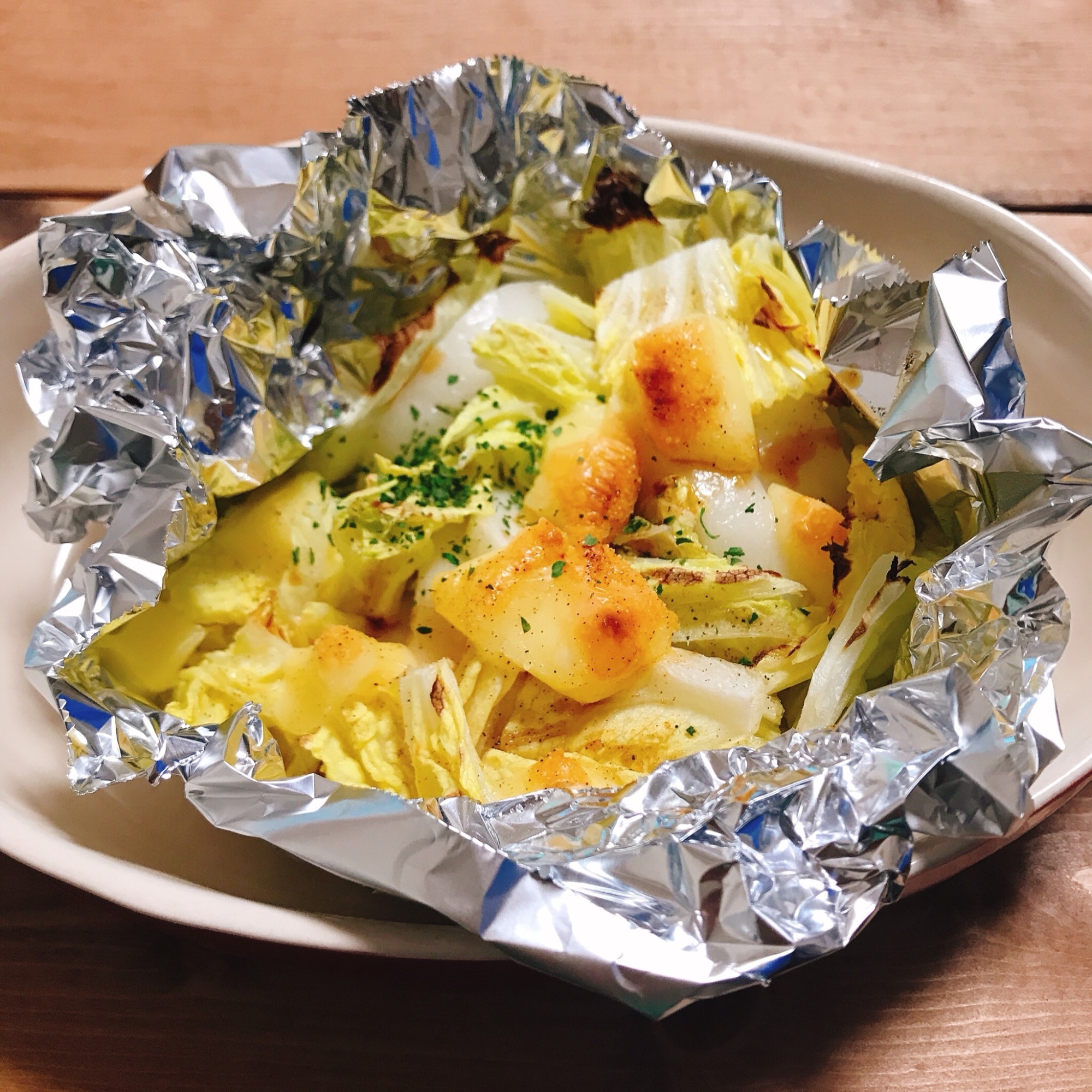 白菜が無限に食べられる！チーズがたっぷりホイル焼きレシピ・作り方Tasty