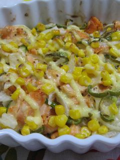 秋鮭のちゃんちゃん焼き 味噌マヨだれで濃厚♪フライパン一つ