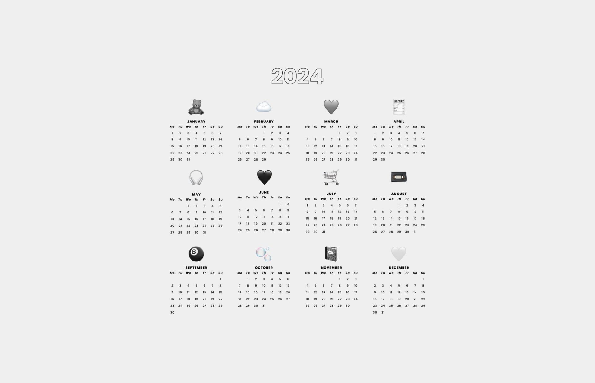 韓国卓上カレンダーウサギ年漫画11月 イラストPSD 無料ダウンロード - Pikbest