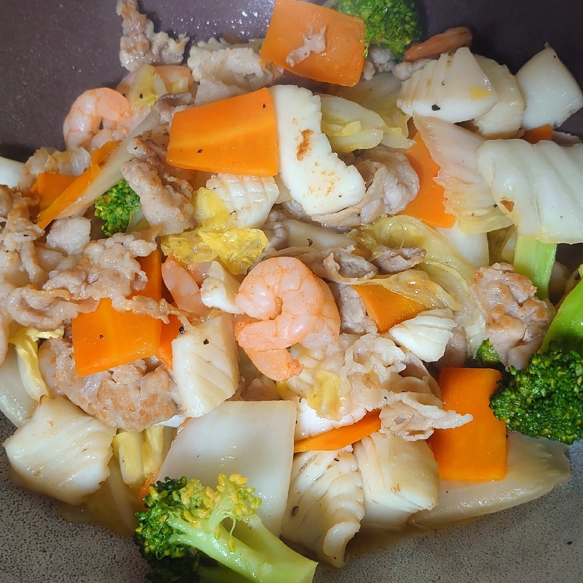 国産いかえびミックスでさっぱり和風パスタ