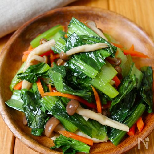 小松菜を美味しく食べる 三色ナムル