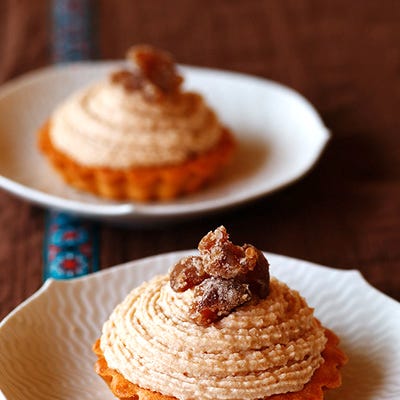 モンブランタルト 甘栗で作る！濃厚♩お店の味をおうちで♡