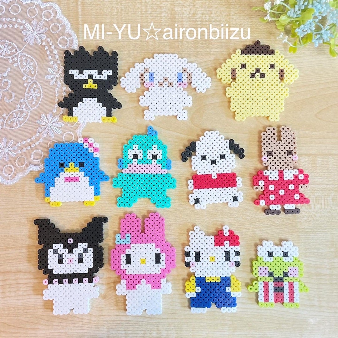 アイロンビーズ図案 星のカービィ⭐︎ひも通し - MI-YU☆のアイロンビーズアトリエ～perlerbeads design～