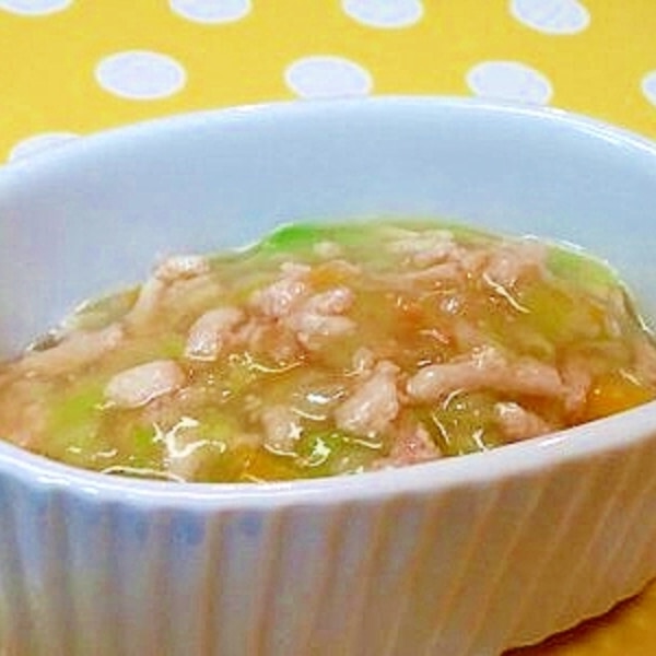 鶏とトマトとキャベツのミルクスープ 離乳食完了期・幼児食