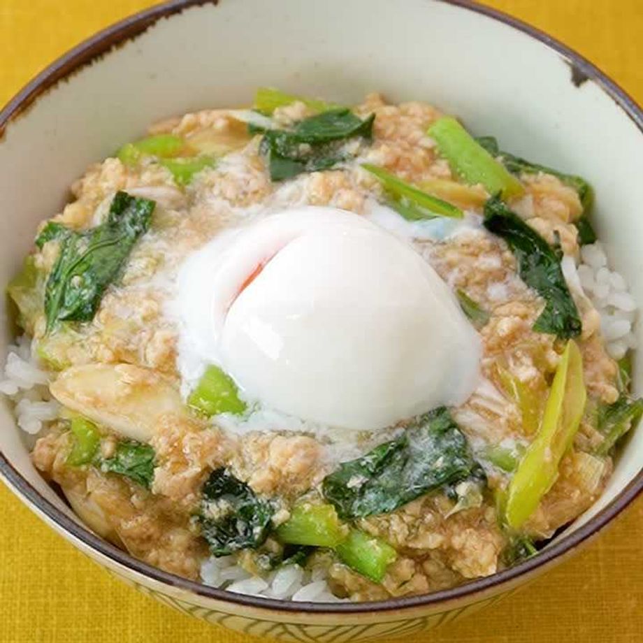 ♡すぐでき！小松菜のそぼろあんかけ丼♡簡単レシピ時短節約ひき肉丼: Mizukiオフィシャルブログ「奇跡のキッチン」Powered by ライブドアブログ