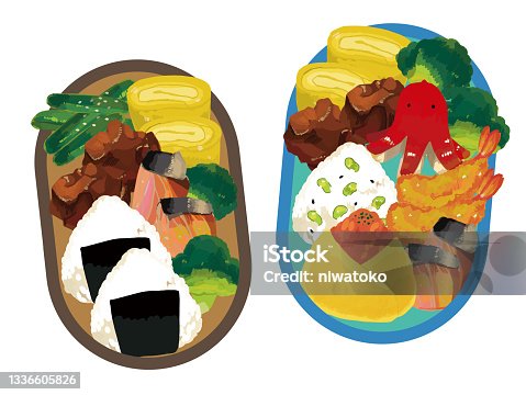 お弁当イラストレイン🚂 - イラスト無料素材