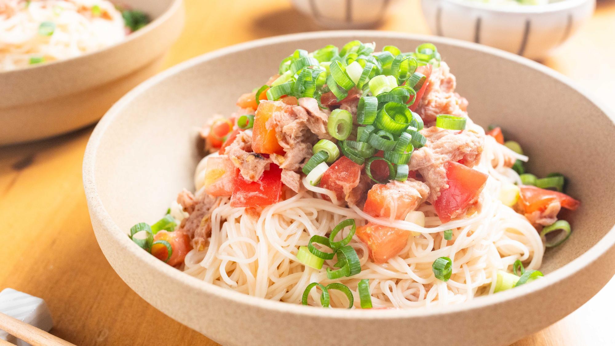 ♡和えるだけ♡ツナトマそうめん♡簡単レシピ時短節約そうめんアレンジレシピMizukiオフィシャルブログ 「♡奇跡のキッチン♡」