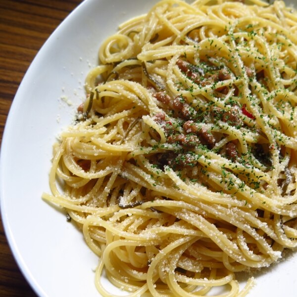 ネバネバ納豆ペペロンチーノ