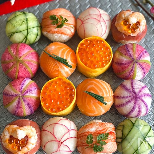 中編～ 豪華！手まり寿司12種！ おもてなし、お祝いに最適！家庭でも手軽に楽しめるオシャレで可愛い手毬寿司の作り方Mimi's Kitchen