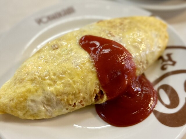 オムレツ1200円 大盛り100円プラスにしました♪」洋食屋 ヨシカミ 洋食 の口コミホットペッパーグルメ