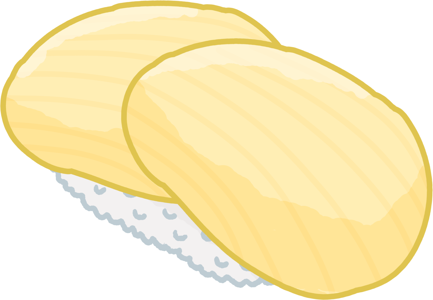 お寿司のイラスト ホッキ貝2カット- イラストくん