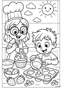 ぬりえ食べ物・飲み物のぬりえ 幼児教材・知育プリントちびむすドリル 幼児の学習素材館