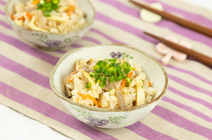 豚バラととうもろこしの炊き込みごはん